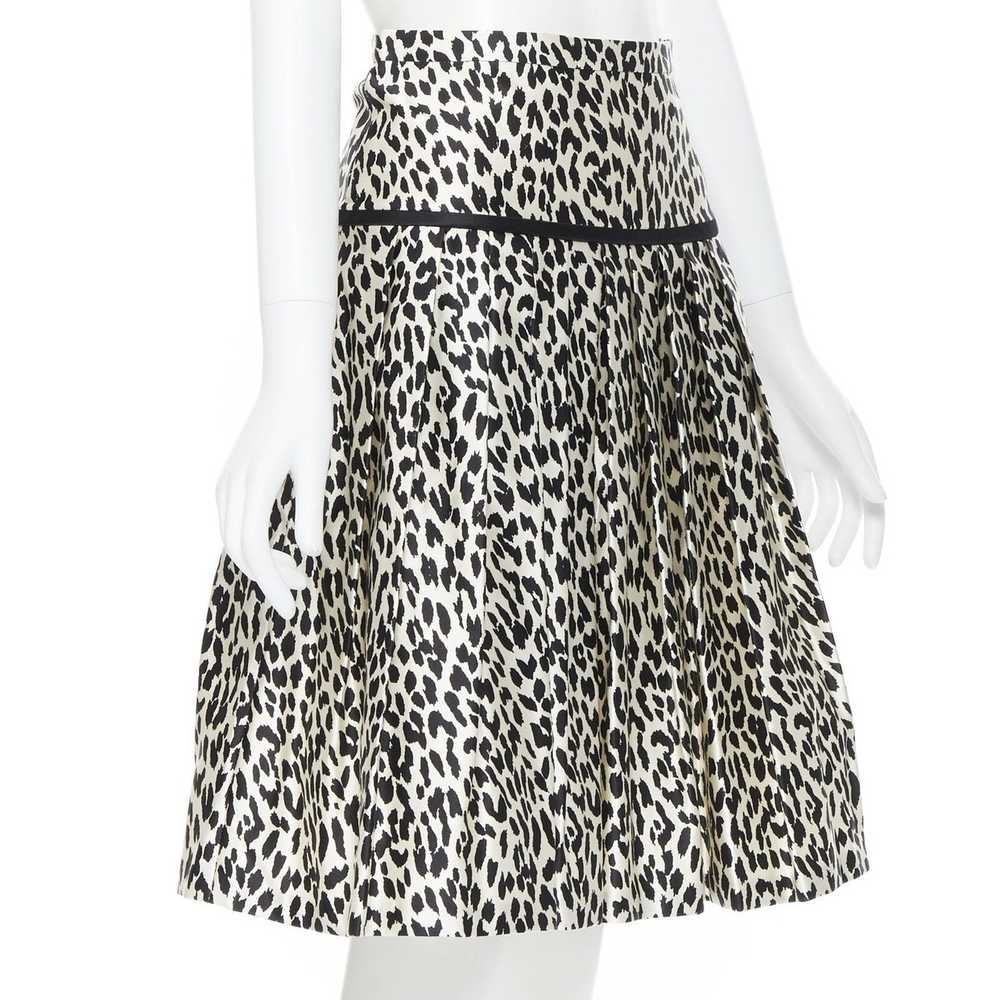 Valentino VALENTINO cotton silk black white leopa… - image 4