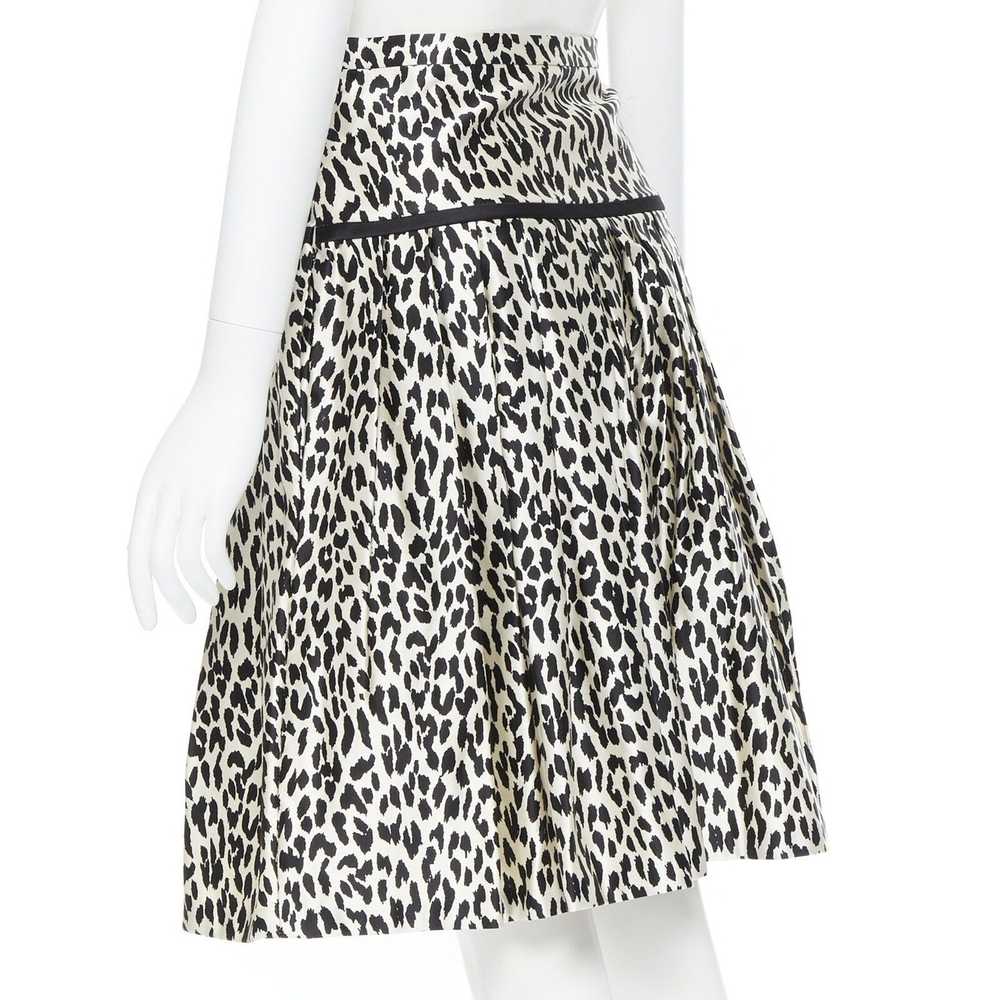 Valentino VALENTINO cotton silk black white leopa… - image 6