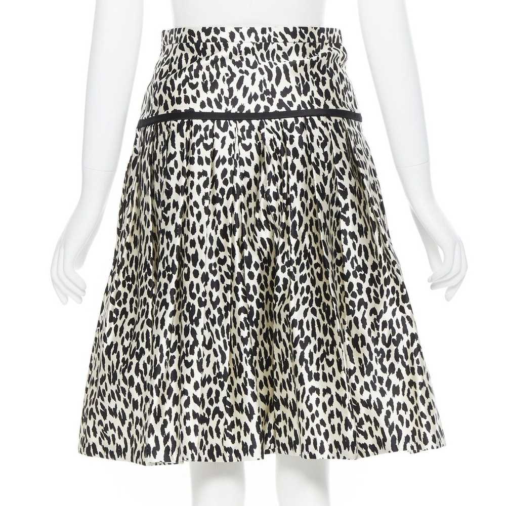 Valentino VALENTINO cotton silk black white leopa… - image 7