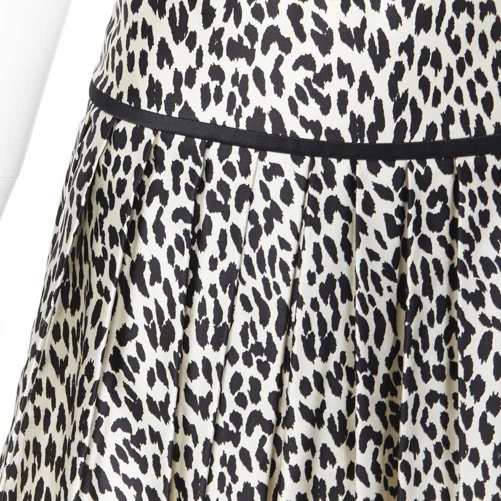 Valentino VALENTINO cotton silk black white leopa… - image 8