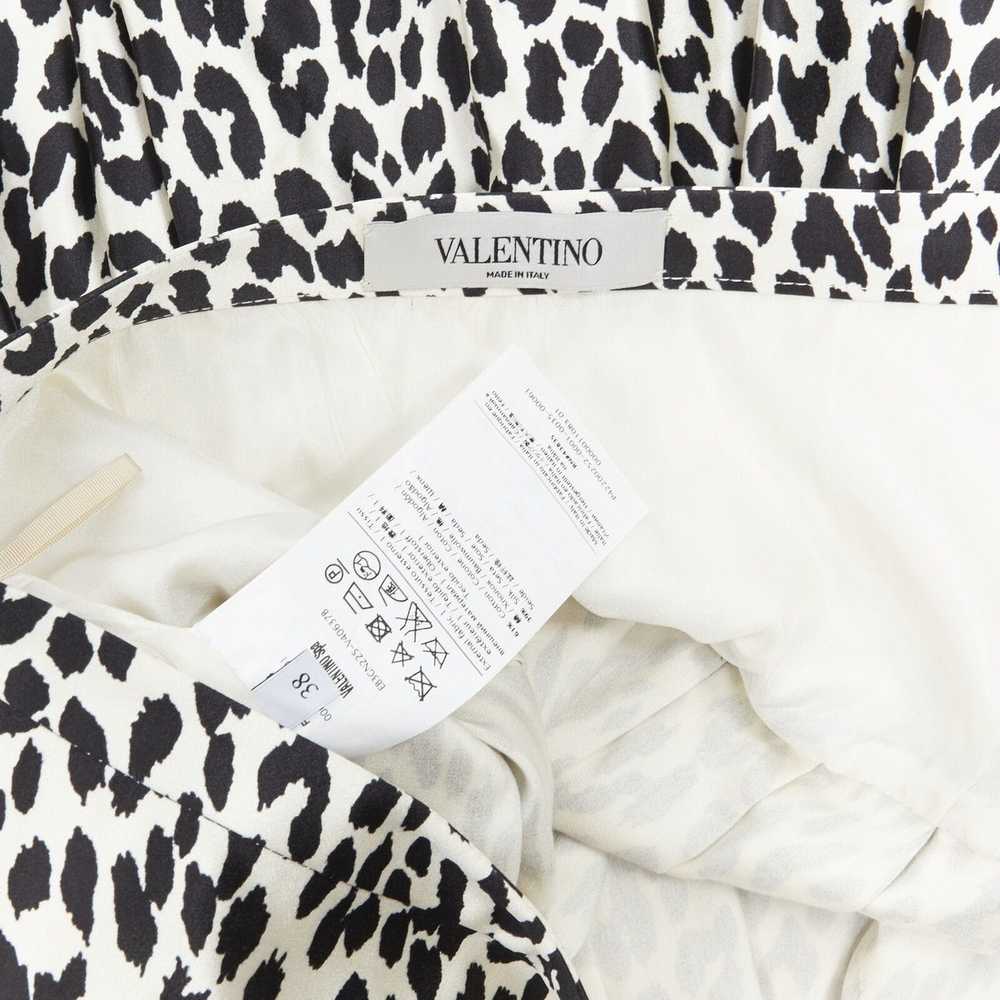 Valentino VALENTINO cotton silk black white leopa… - image 9