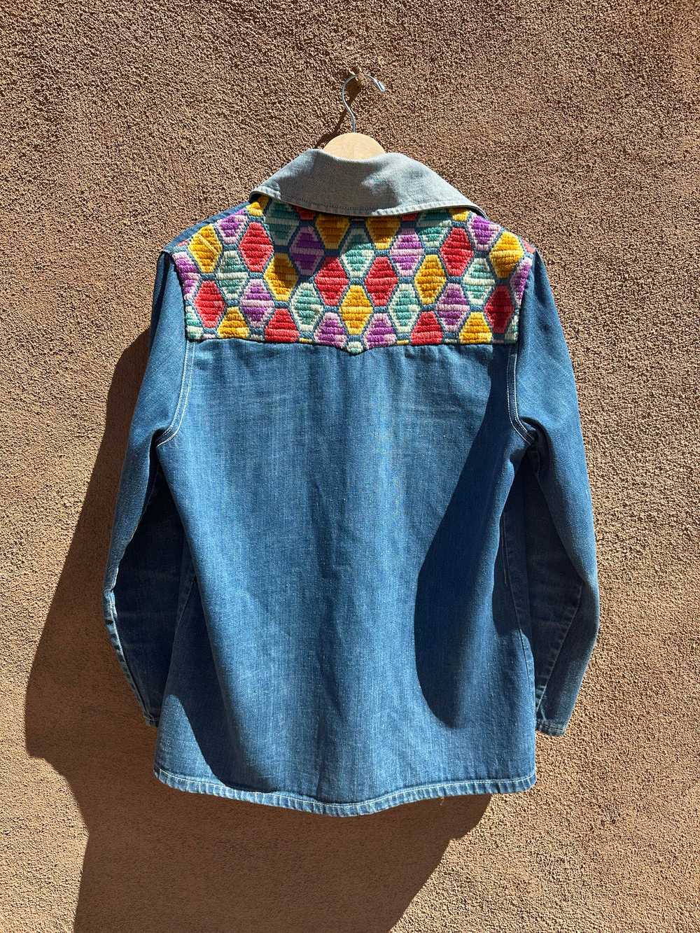 Embroidered Hippie Denim Chore Coat by Glenbrooke - image 3