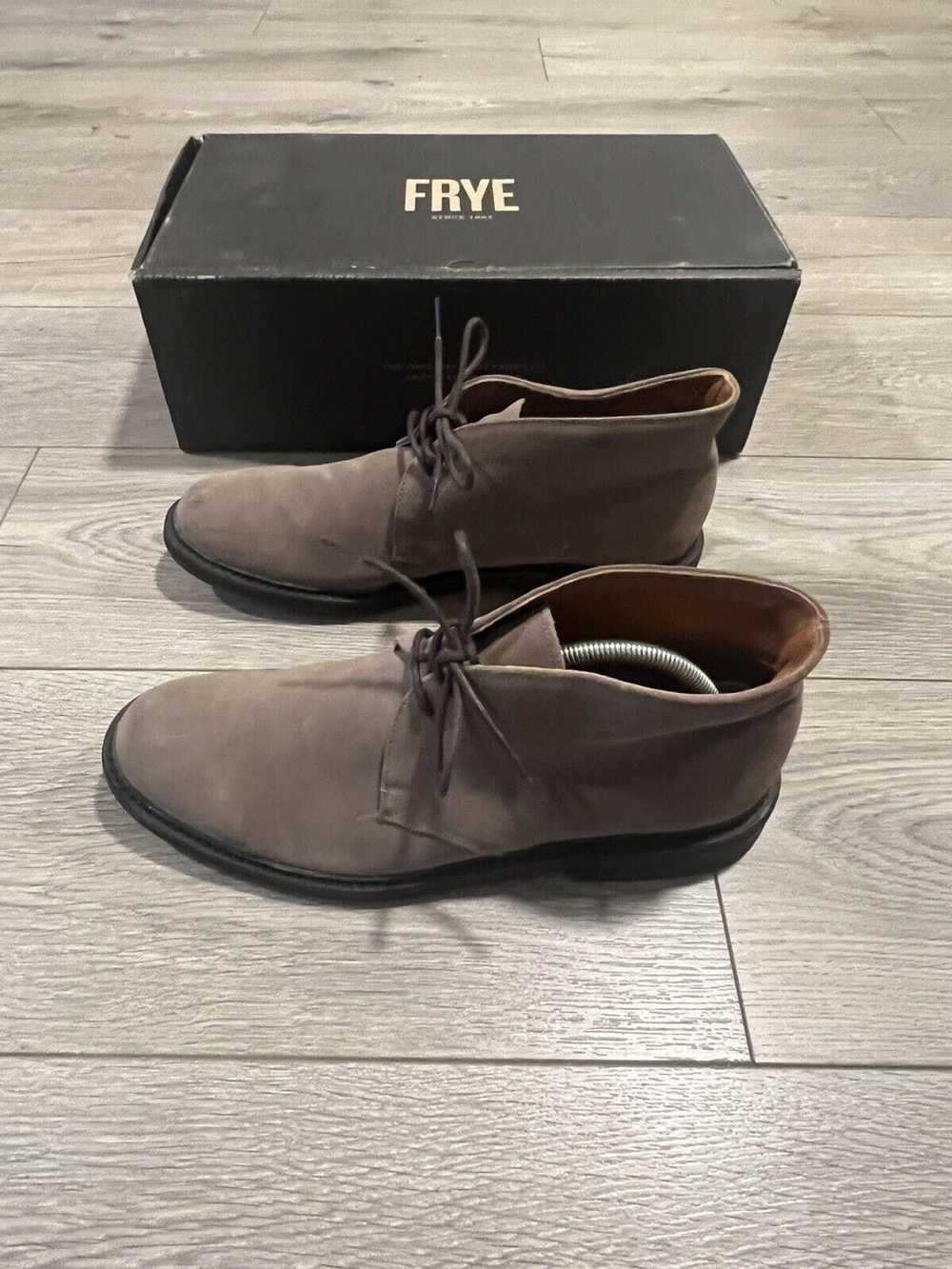 Frye Frye Seth Chukka Gray Leather Suede Lace Up … - image 3