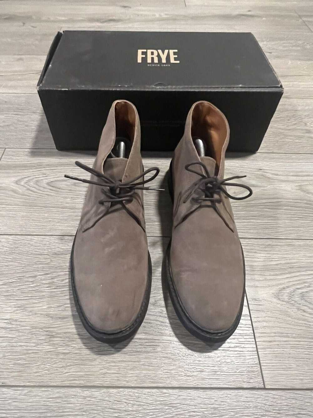 Frye Frye Seth Chukka Gray Leather Suede Lace Up … - image 4