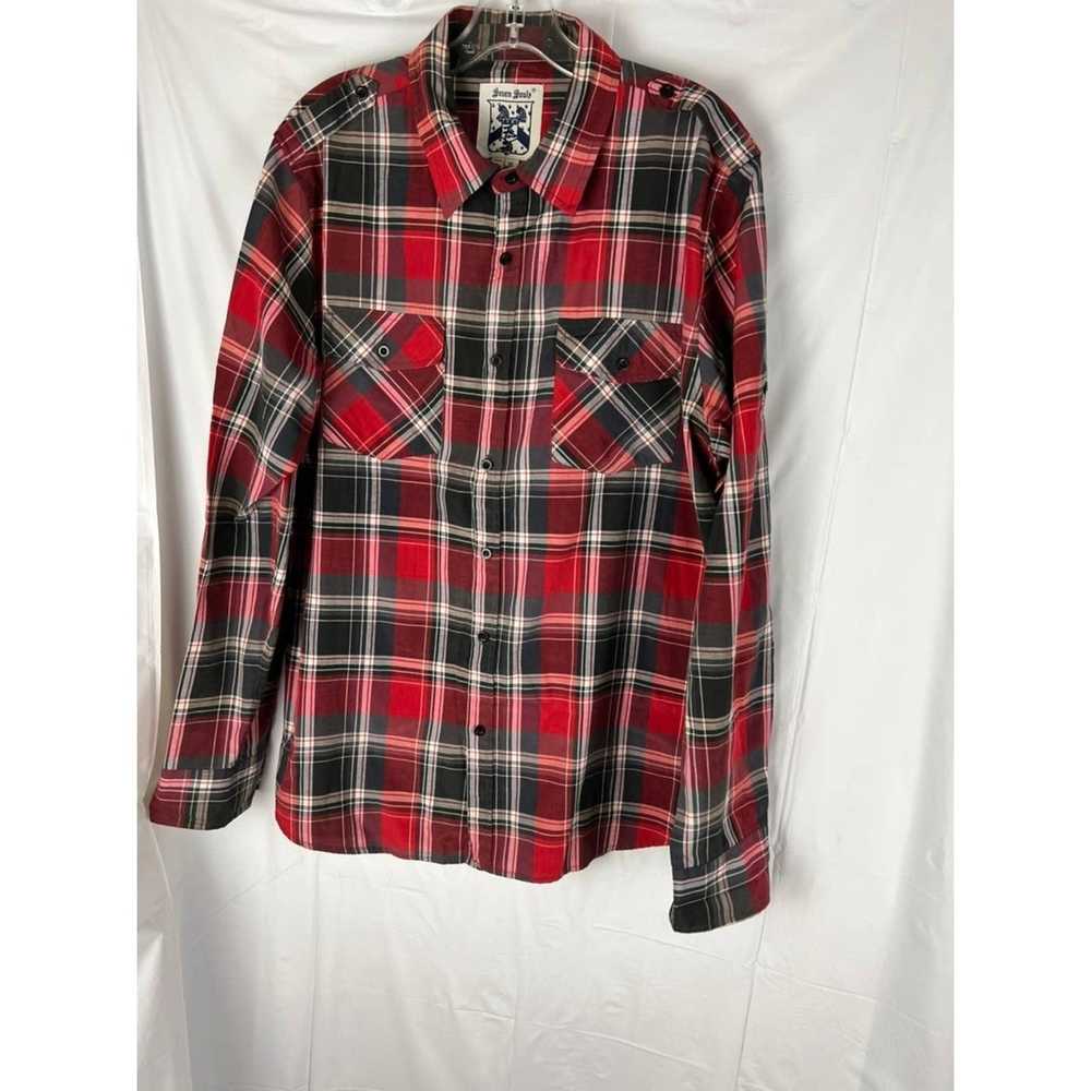 Vintage Vintage Plaid Men Shirt Seven Souls Red, … - image 7