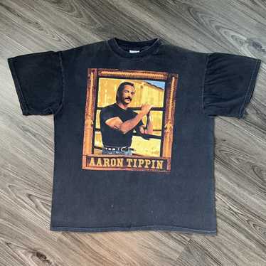 Vintage Aaron Tippin Shirt Adult XL Black Concert Country Graphic