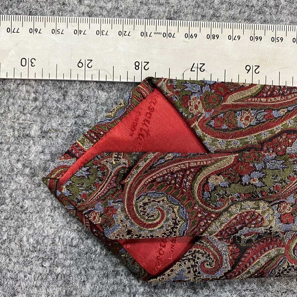 Aquascutum Aquascutum Tie Silk Paisley Red Hand M… - image 5