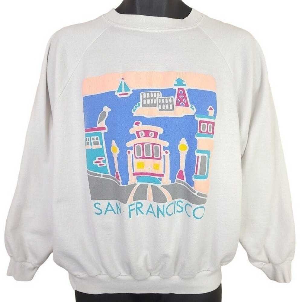 Vintage San Francisco Sweatshirt Vintage 80s Trol… - image 1
