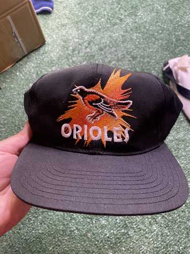 vintage 90s BALTIMORE ORIOLES LOGO BASEBALL CAP MLB NUTMEG BLACK t