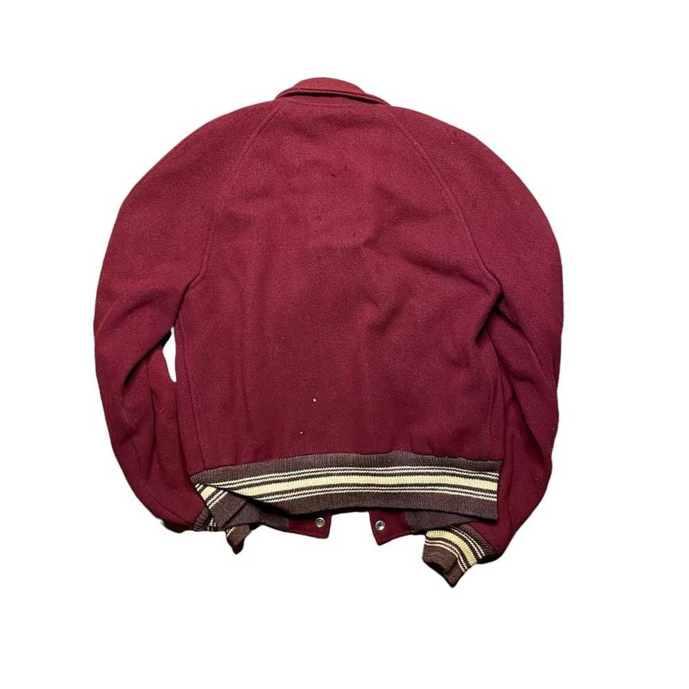 Red Jacket Vintage 40's Collared Wool Varsity Jac… - image 2