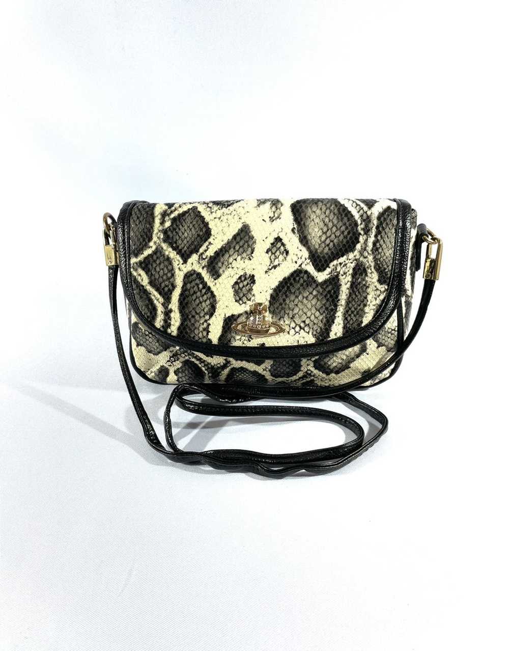 Vivienne Westwood Snake Skin Orb Crossbody Bag - image 1