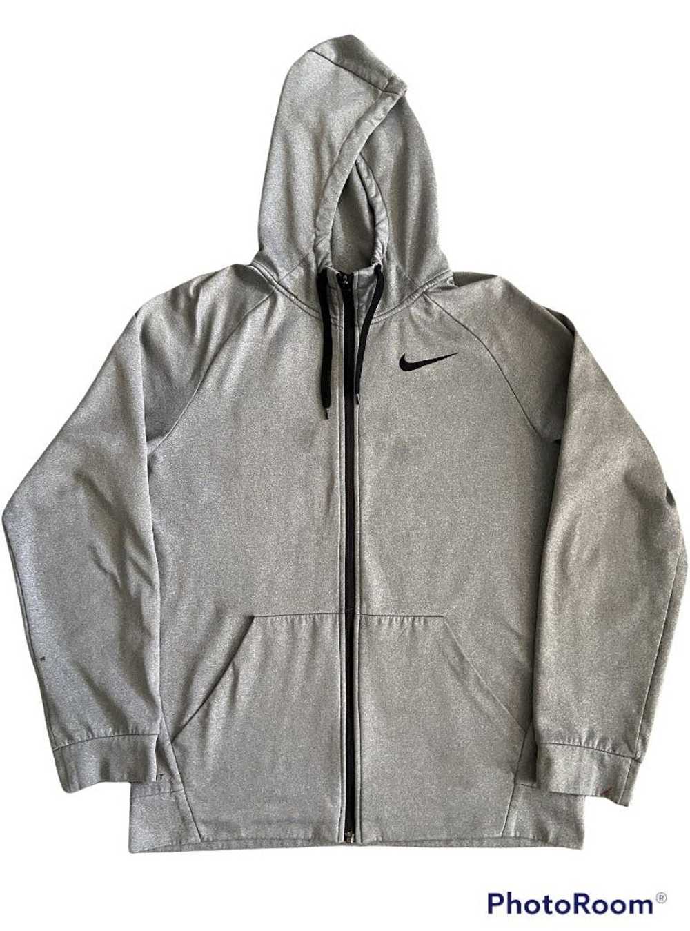 Nike Vintage Nike grey zip up hoodie - image 1