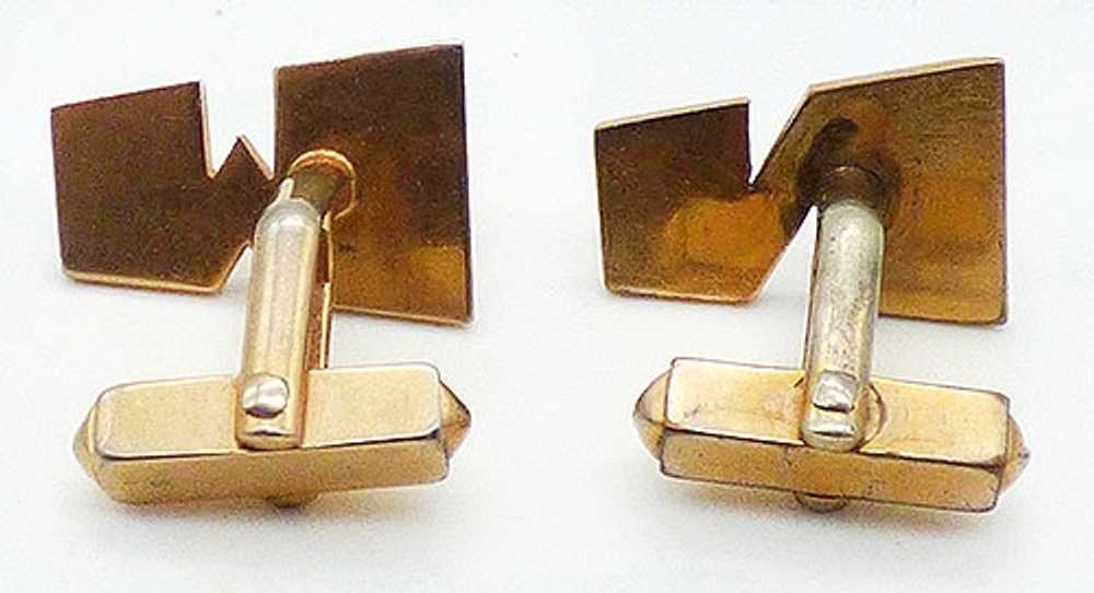 Swank Gold Tone MCM Initial Cufflinks - image 2