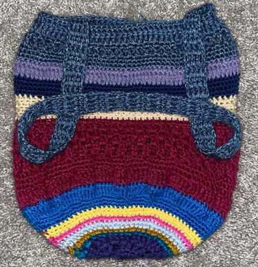 Handmade Y2K Hand Knit, over the shoulder handbag. - image 1