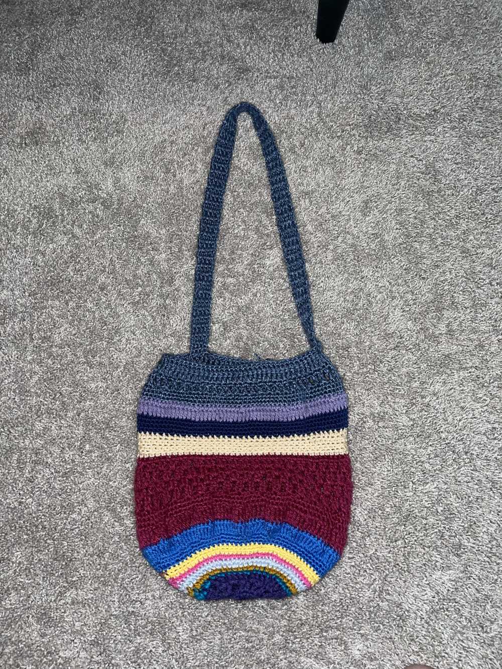 Handmade Y2K Hand Knit, over the shoulder handbag. - image 2