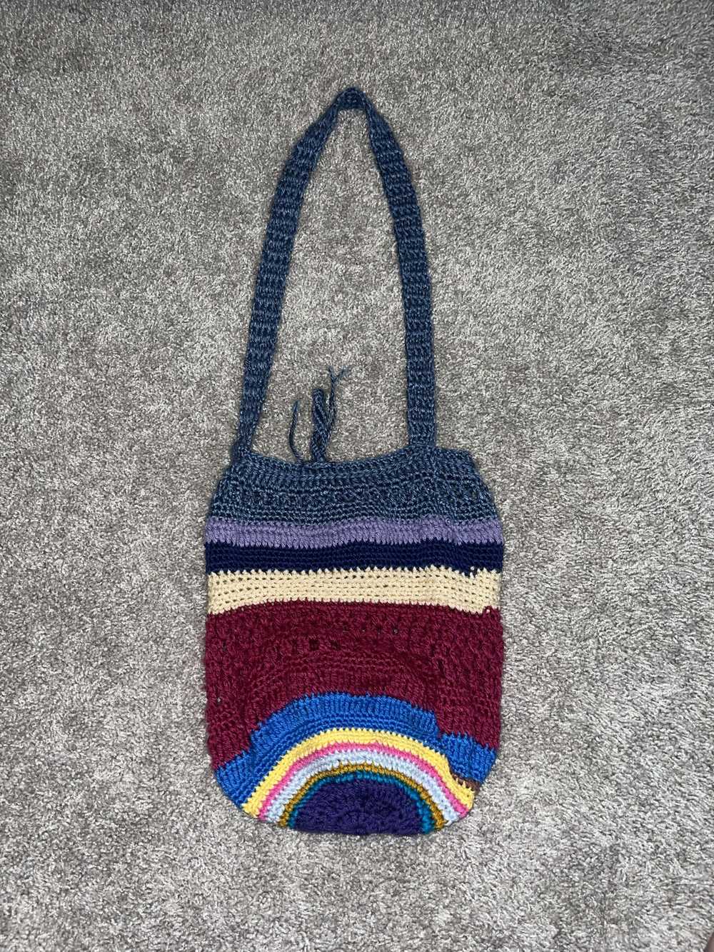 Handmade Y2K Hand Knit, over the shoulder handbag. - image 3