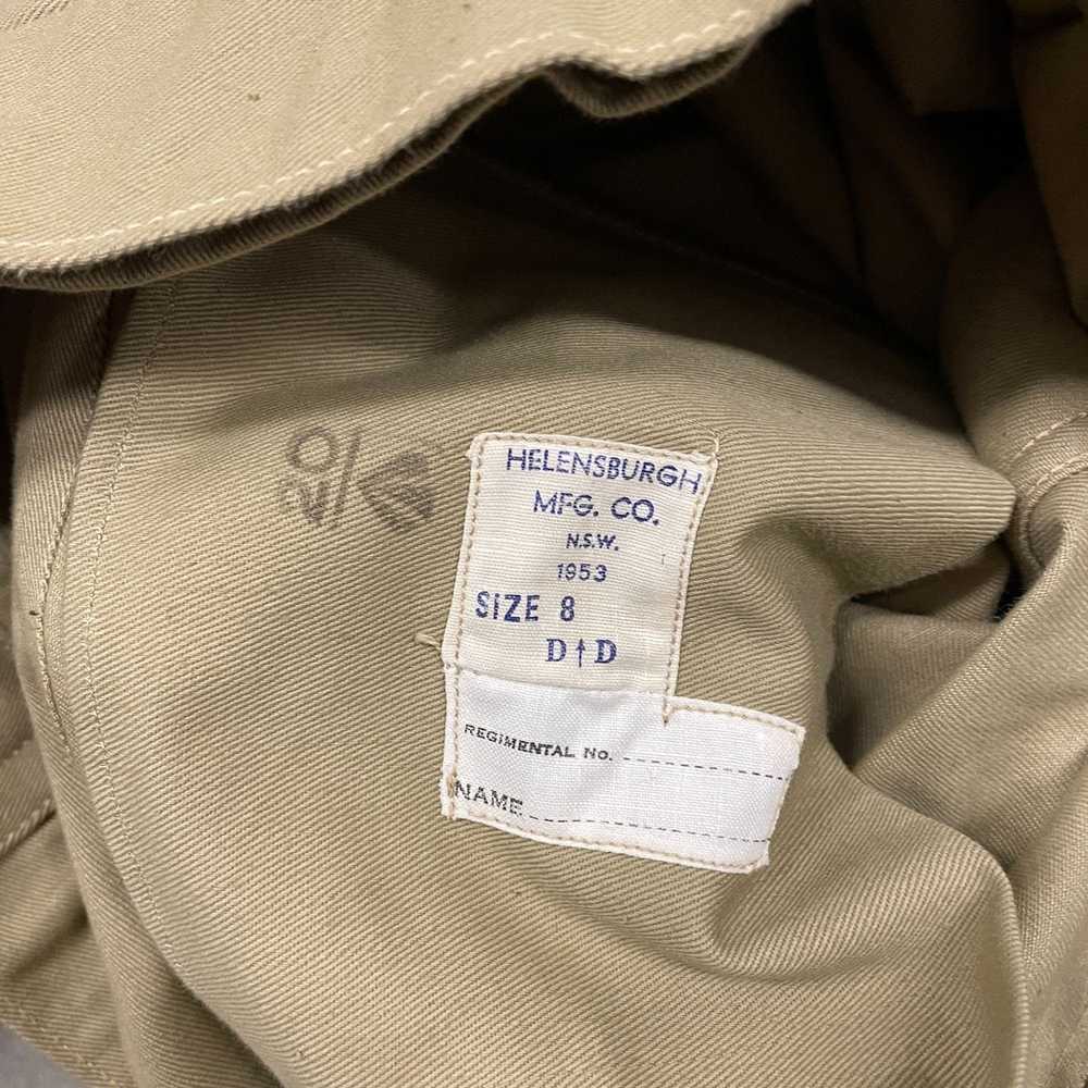 Vintage 50s VTG British UK Military Beige Cotton … - image 9