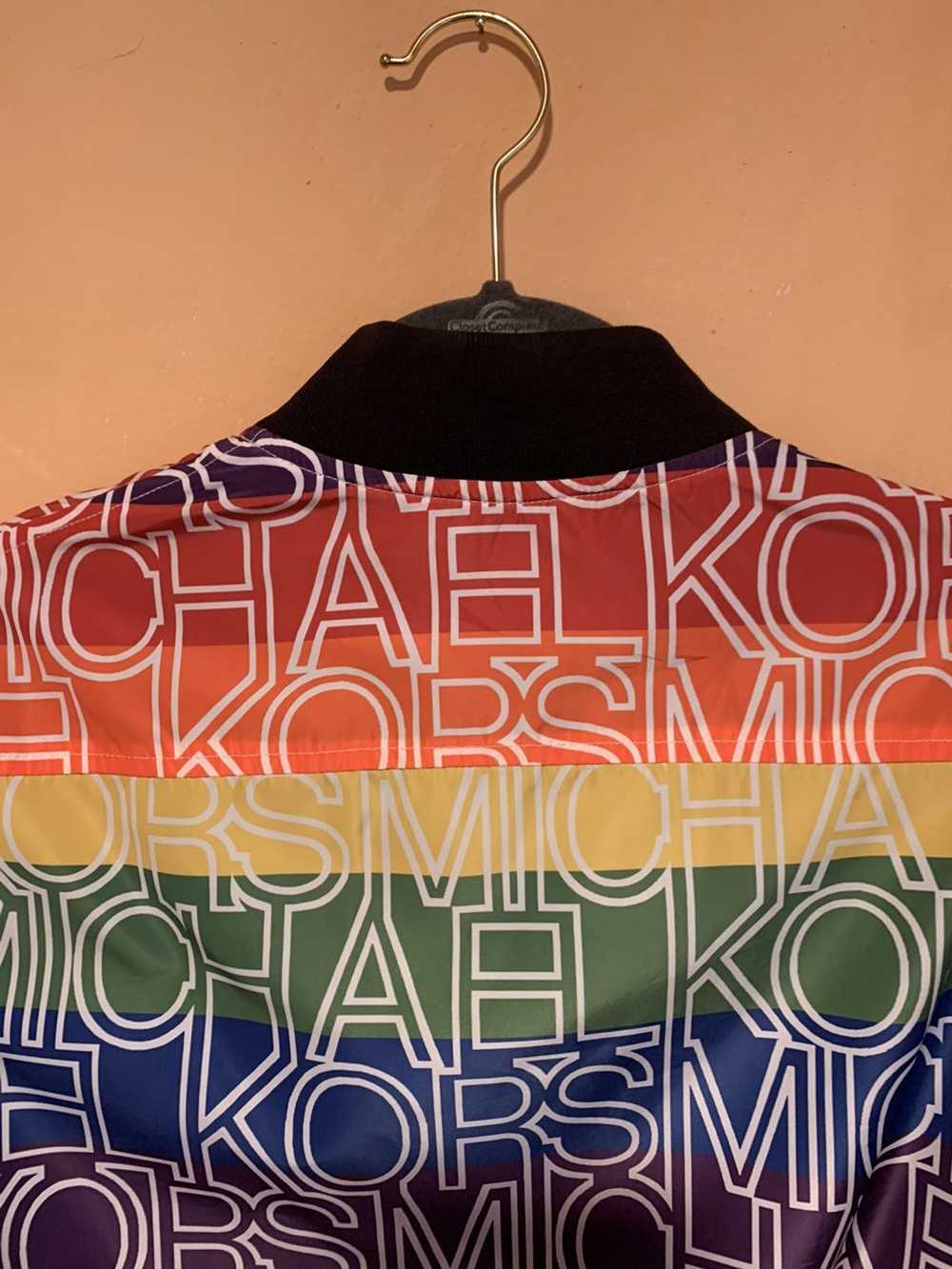 Michael Kors Rainbow all over Print Bomber Jacket… - image 6