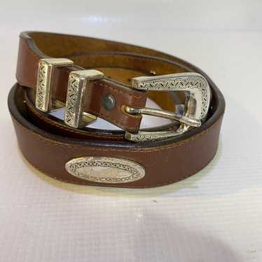 Brighton hot 1992 Brown Leather Concho Belt