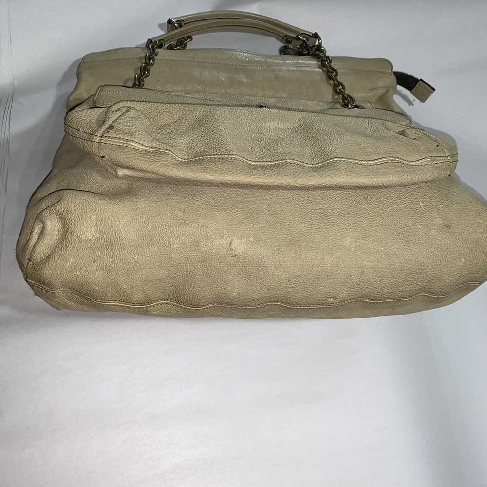 Lanvin LANVIN oversized beige leather double bag - image 12