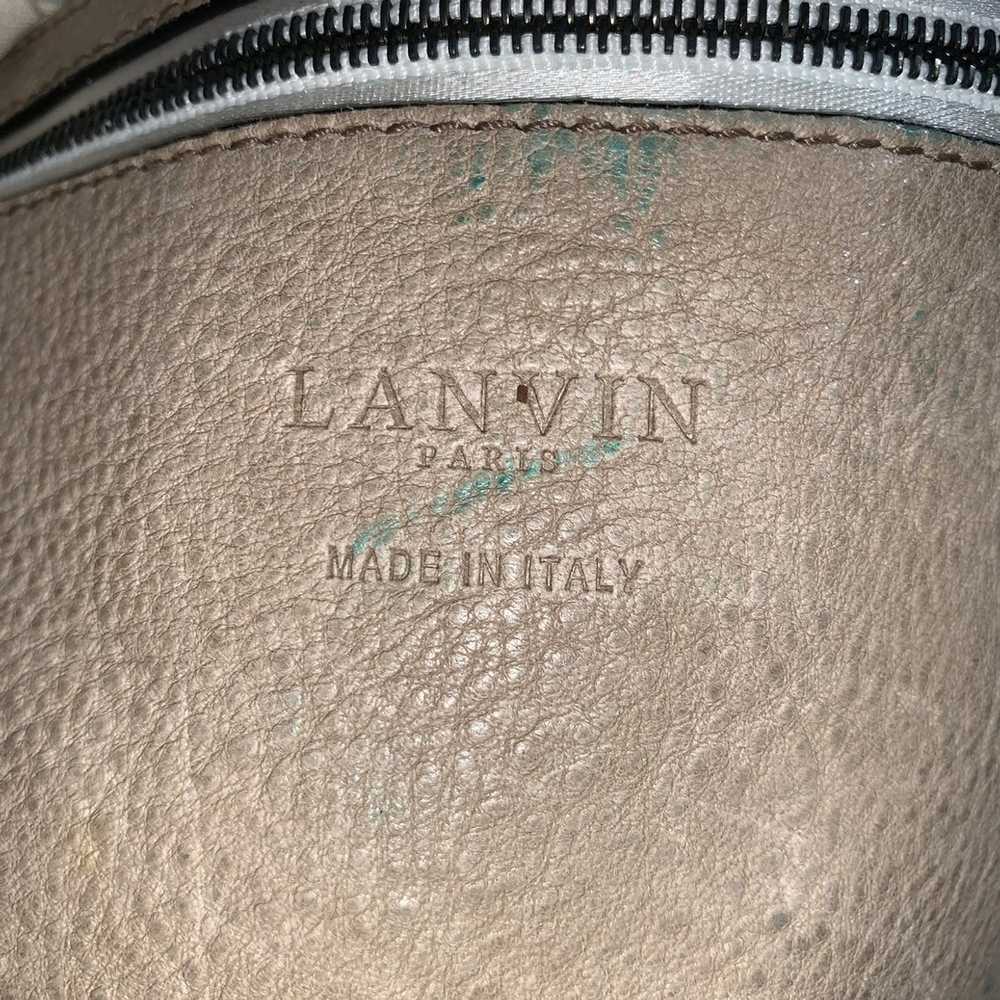Lanvin LANVIN oversized beige leather double bag - image 7