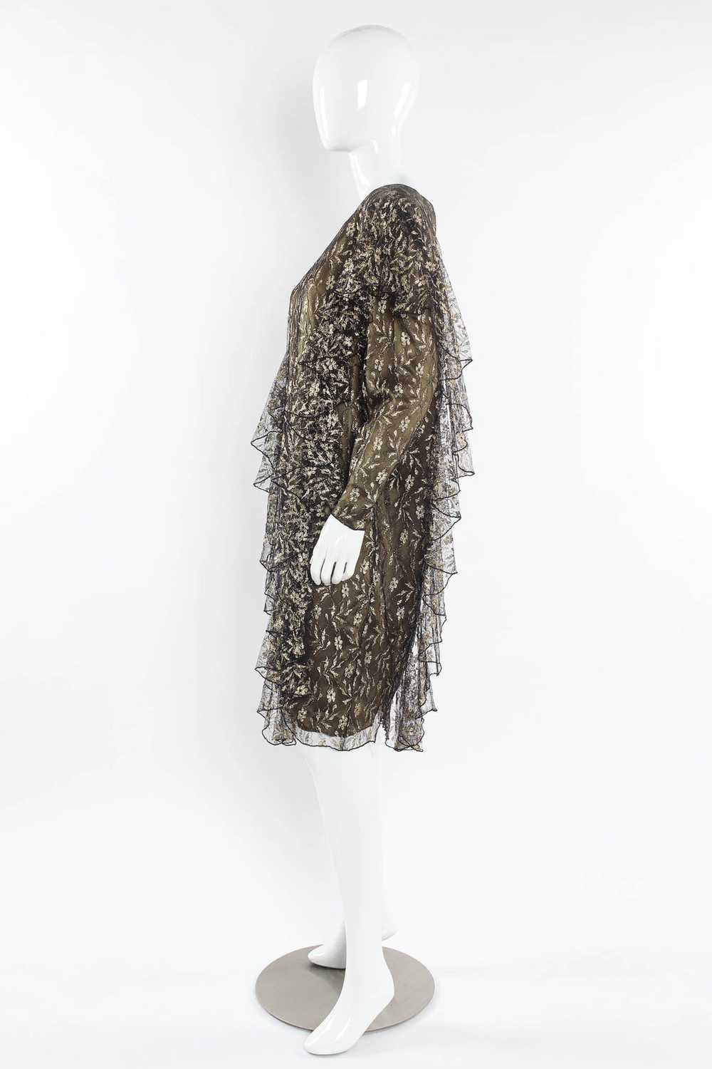 HOLLY'S HARP Metallic Floral Ruffle Dress - image 4