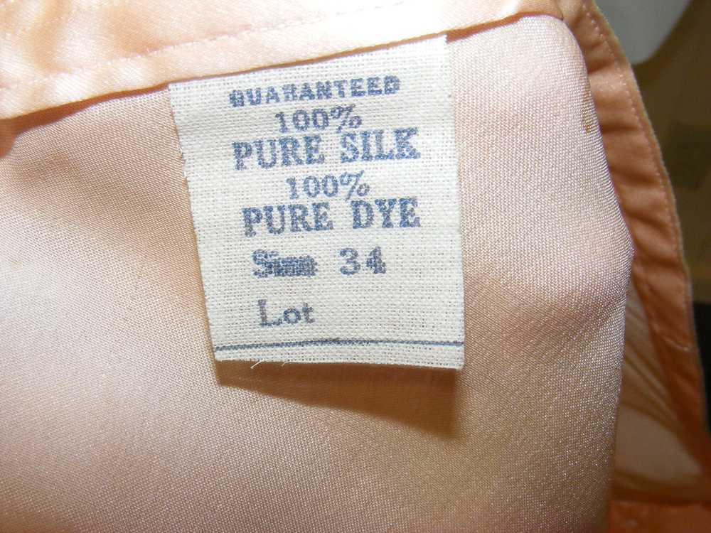 30s Peach Silk Tap Pants Waist Panties - image 4