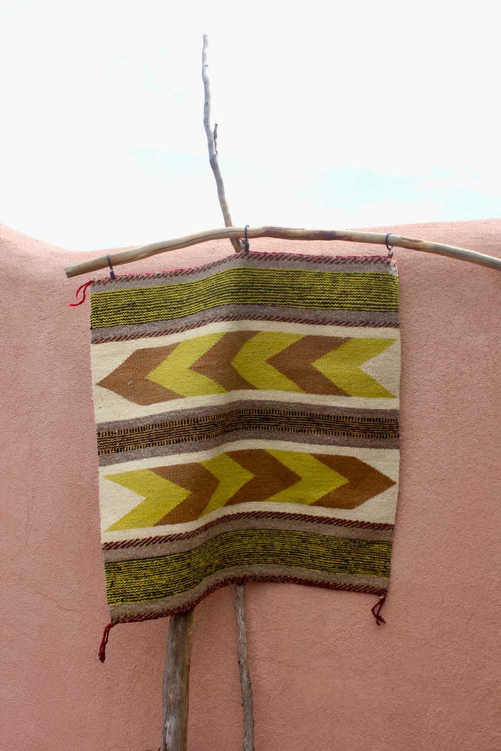 Mustard and Citrine Navajo Wool Weaving Saddle Bl… - image 3