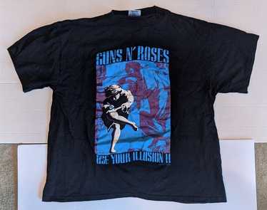 ミュージシャン 1992.BROCKUM/GUNS N' ROSES VINTAGE PINS Vintage Guns N Roses Tokyo Japan 1992/1993 T-Shirt Mens L