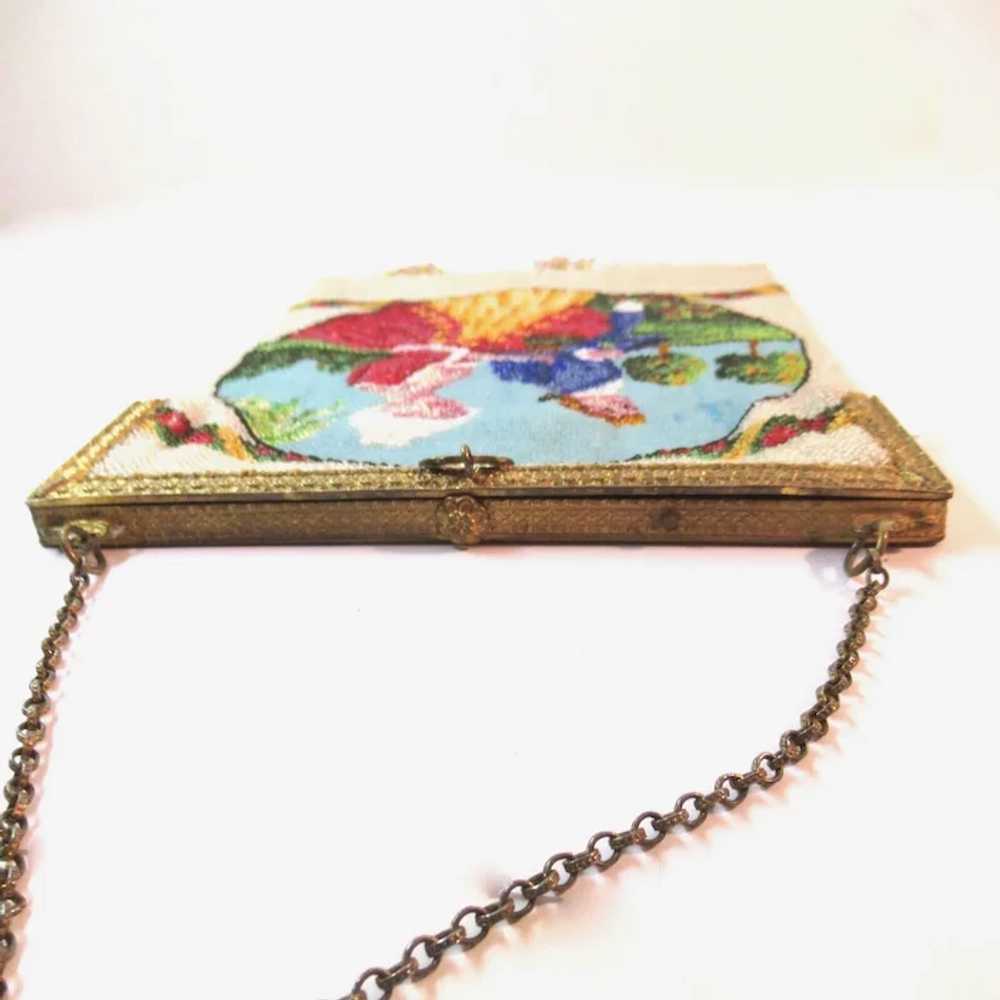 Antique Scenic Beaded Purse Handbag - image 7