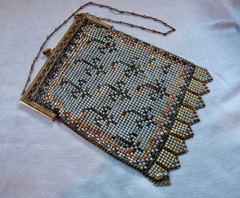 Art Deco Whiting & Davis Enamel Mesh Purse - image 3