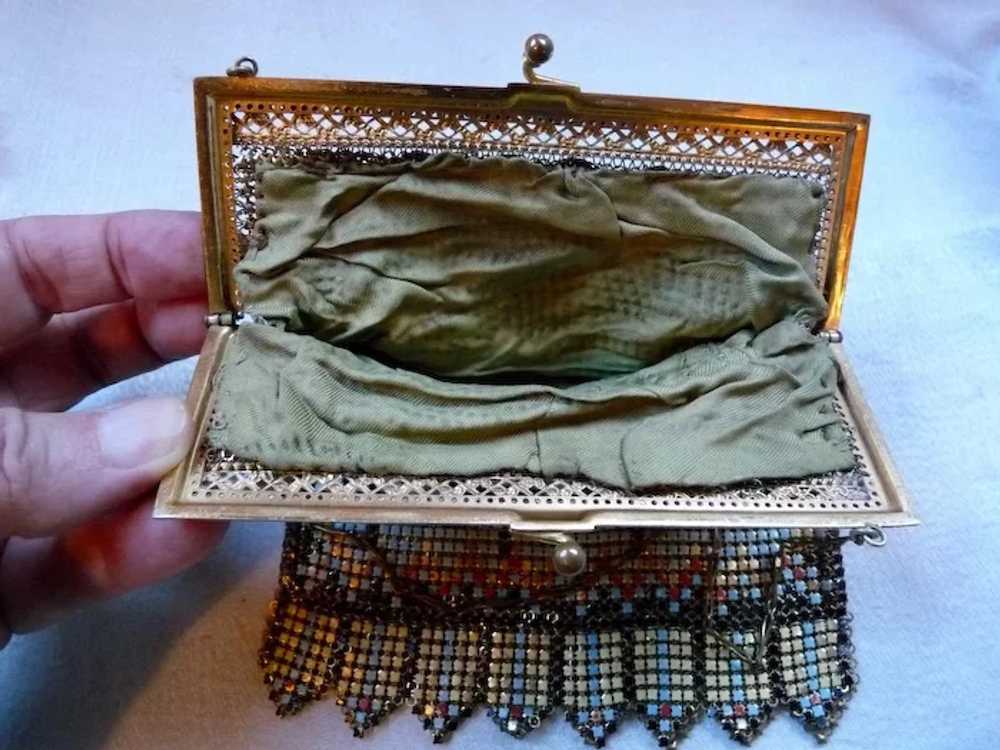 Art Deco Whiting & Davis Enamel Mesh Purse - image 5