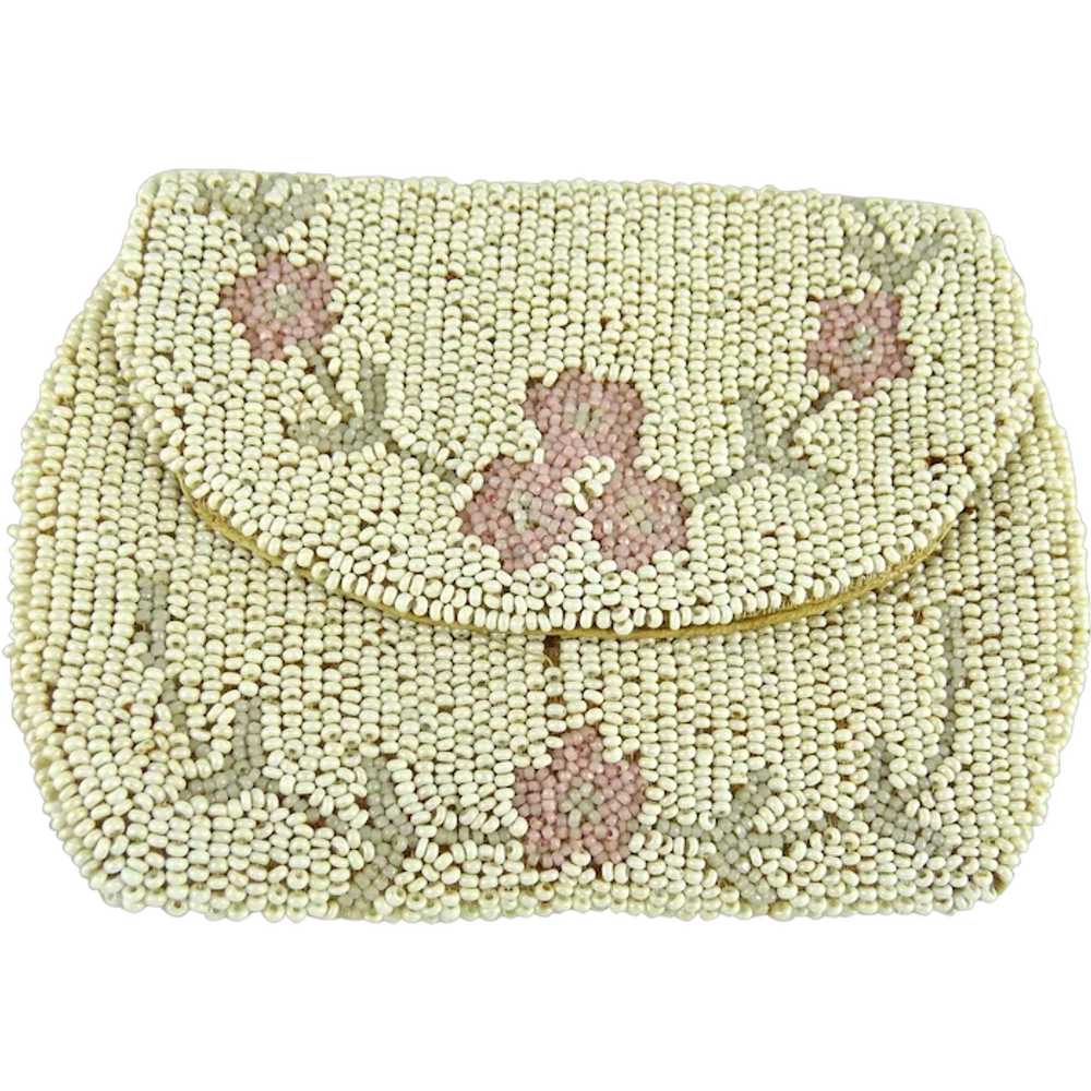 Vintage 1920s Beaded Clutch Bag - image 1