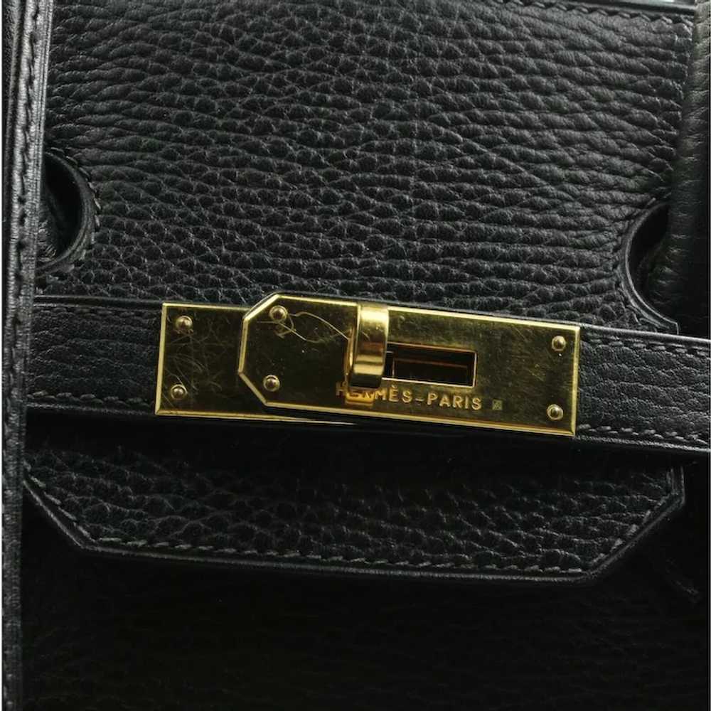 Auth. Great Condition Hermes 35cm Black Garance E… - image 2