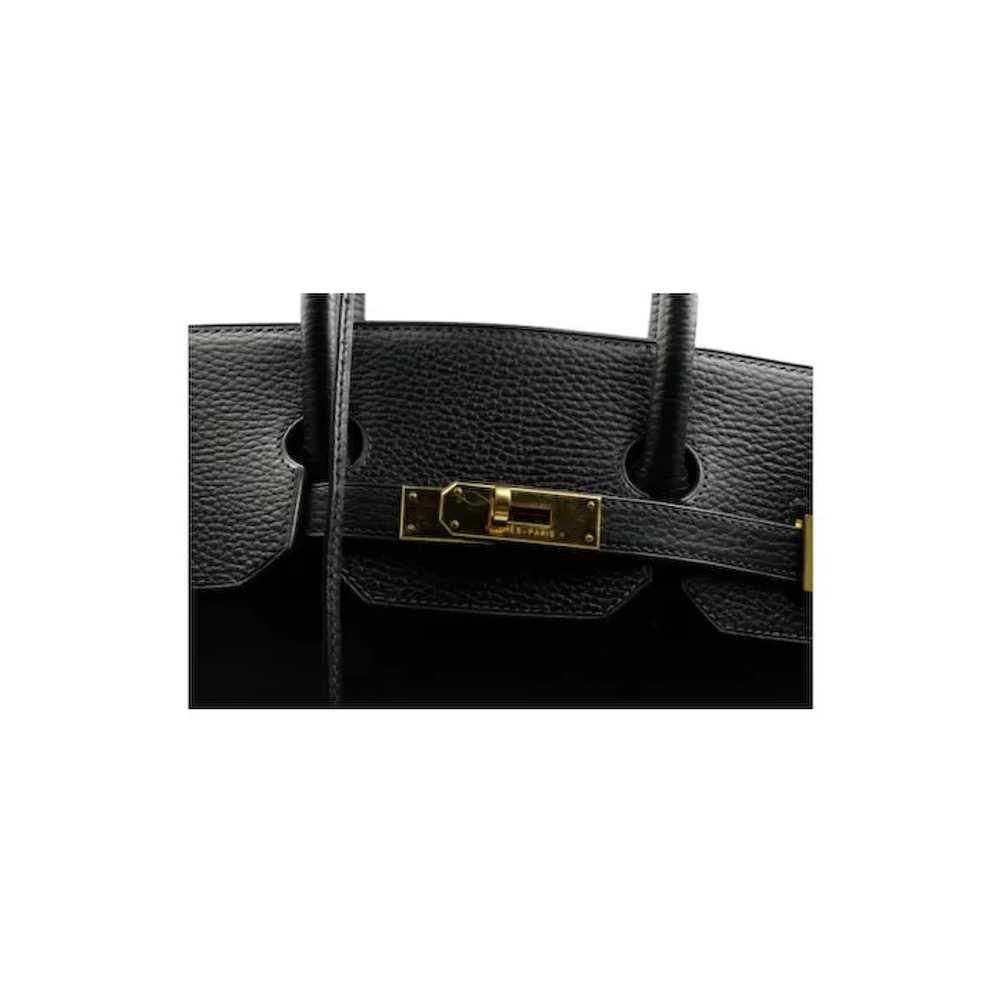 Auth. Great Condition Hermes 35cm Black Garance E… - image 3