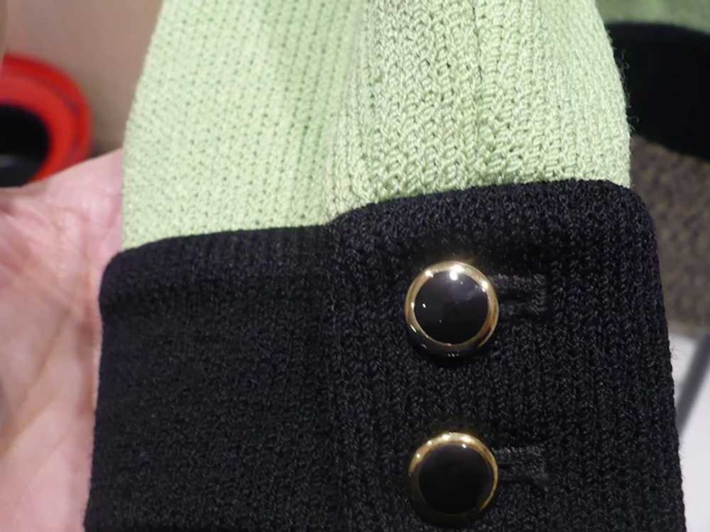 St. John Green/Black Knit Suit - image 3
