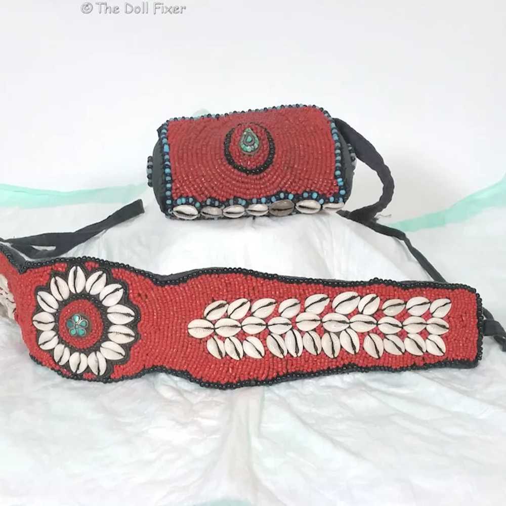 Vintage Hawaiian Or Polynesian Hand Beaded Purse … - image 2