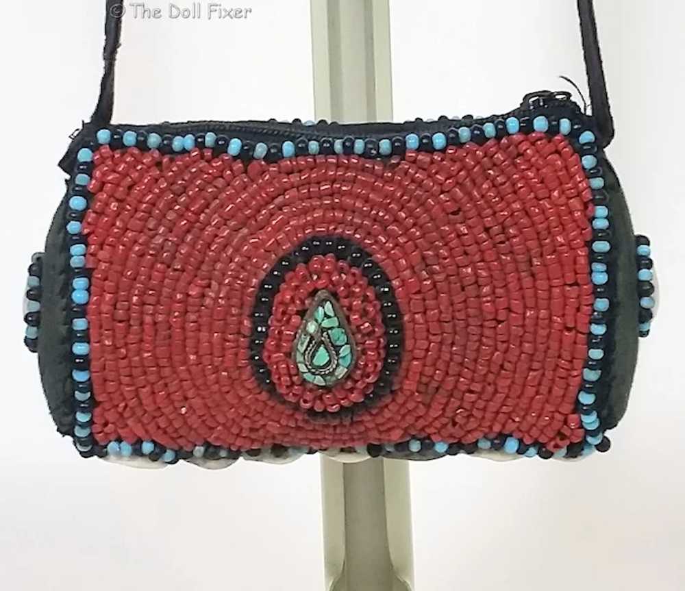 Vintage Hawaiian Or Polynesian Hand Beaded Purse … - image 6