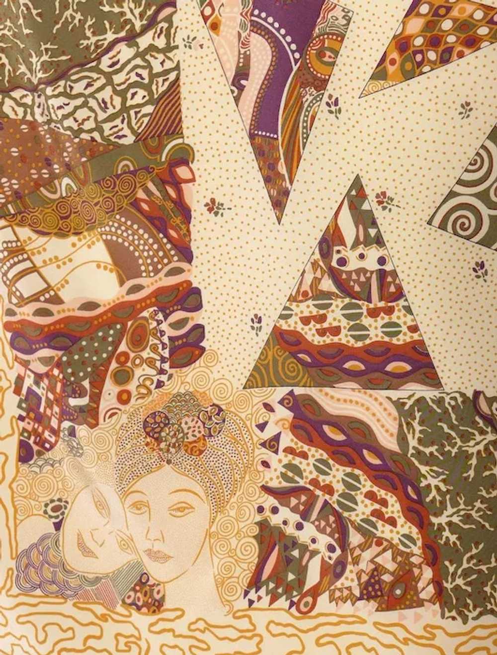 Vintage 1980s Bottega Veneta Silk Scarf Klimt Ins… - image 2