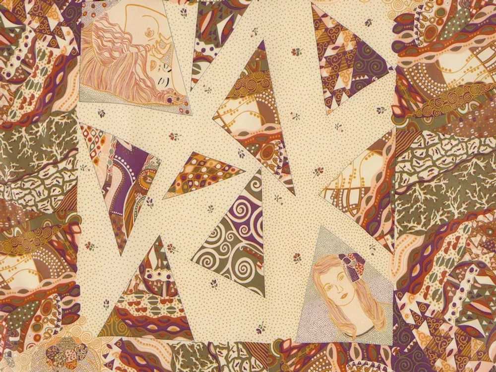 Vintage 1980s Bottega Veneta Silk Scarf Klimt Ins… - image 3