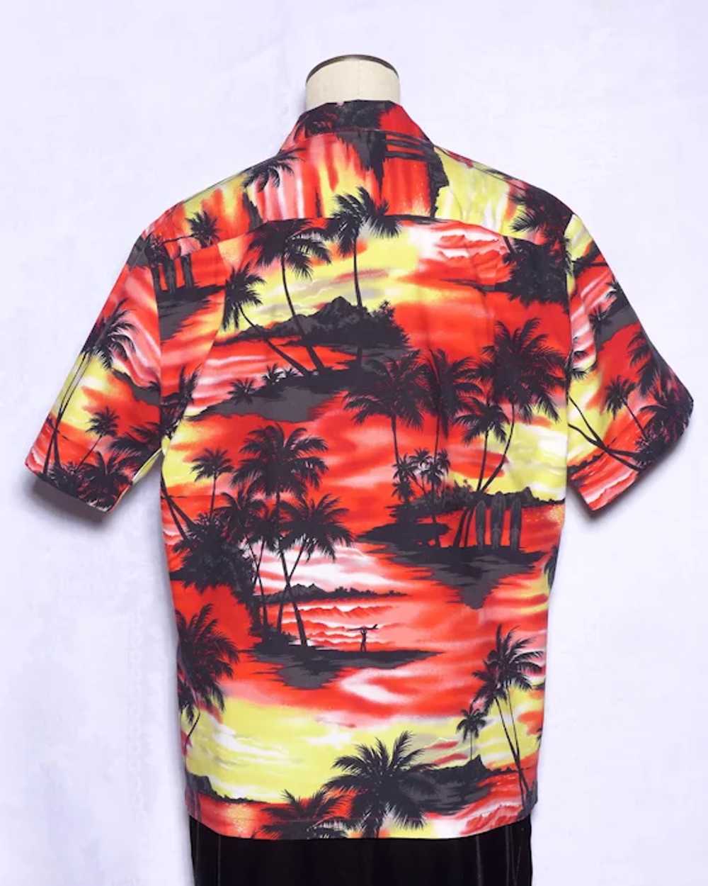 Hawaiian Sunset Print Aloha Shirt Ky's Made in Ha… - image 3
