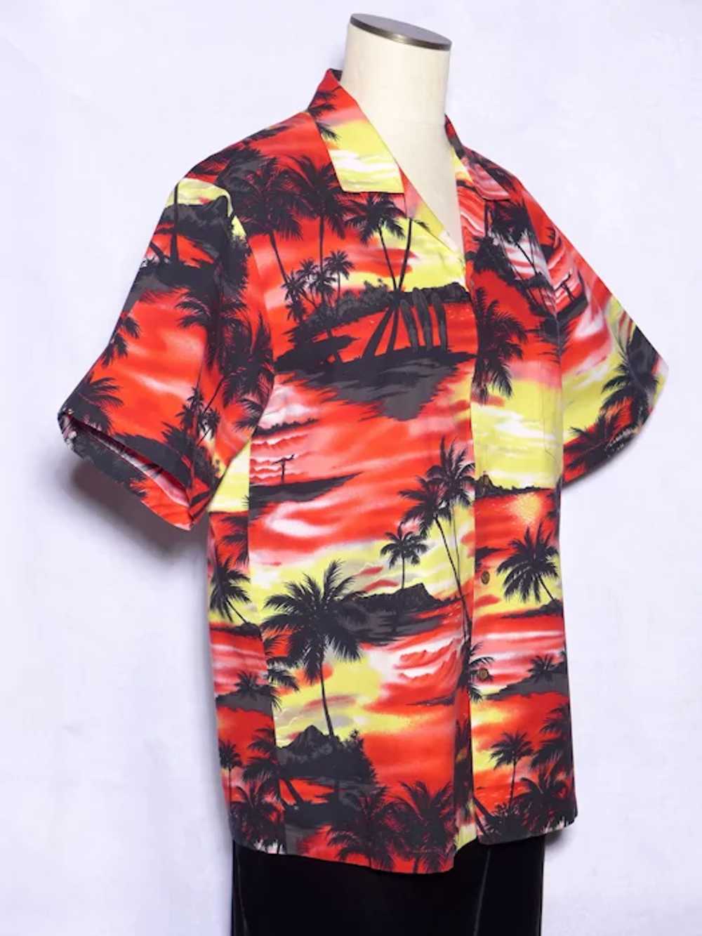 Hawaiian Sunset Print Aloha Shirt Ky's Made in Ha… - image 8