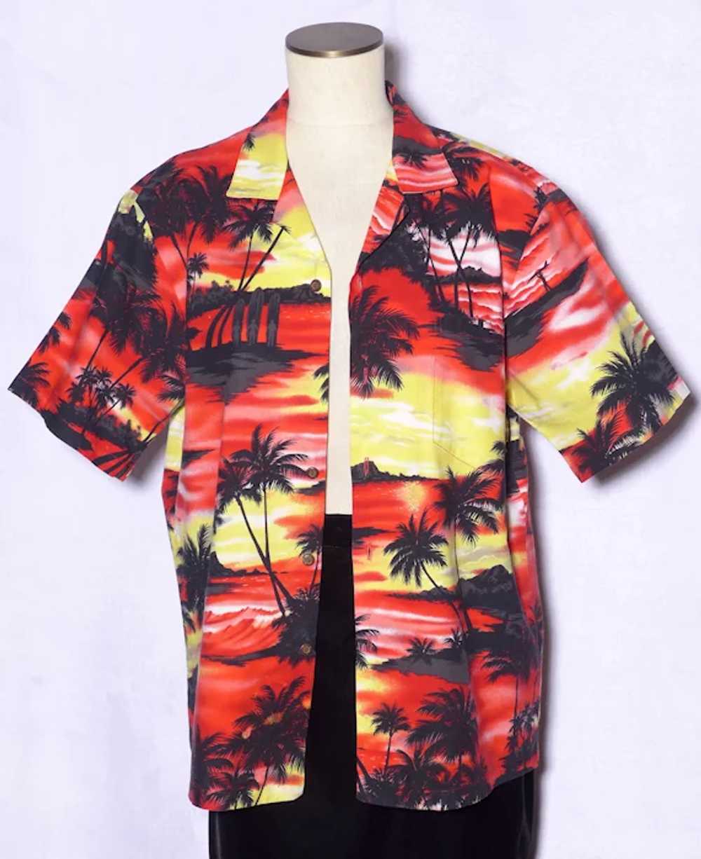 Hawaiian Sunset Print Aloha Shirt Ky's Made in Ha… - image 9