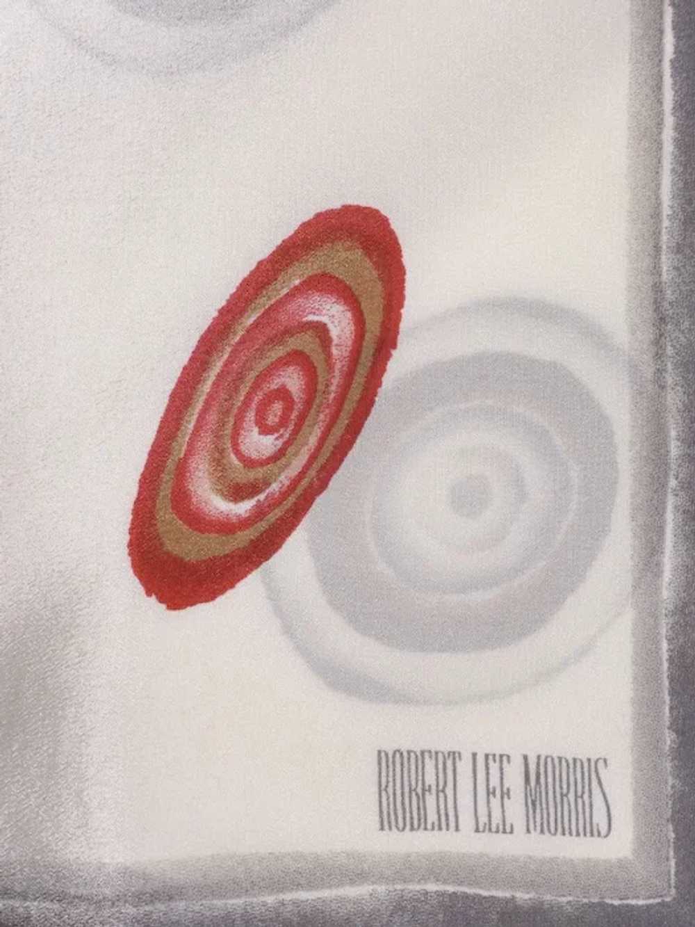 Robert Lee Morris Silk Scarf Abstract Circular Pr… - image 4