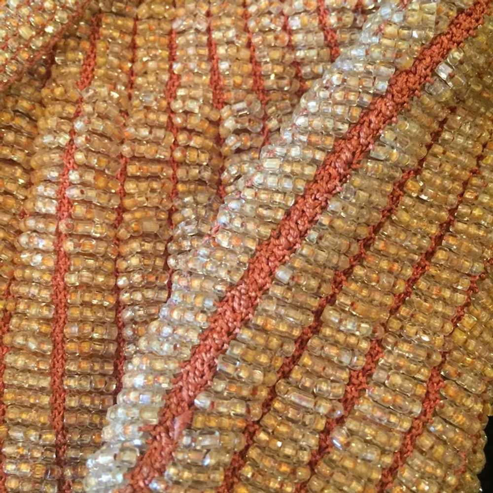 1920s Dainty Glass Bead Crochet Flapper Handbag - image 8