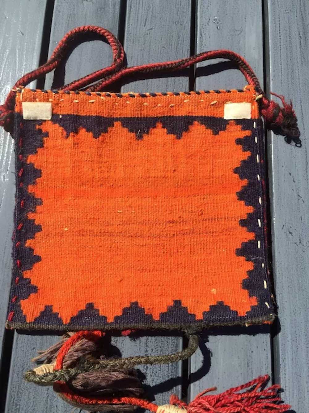 Vintage Hand-knotted Persian Bag - image 4