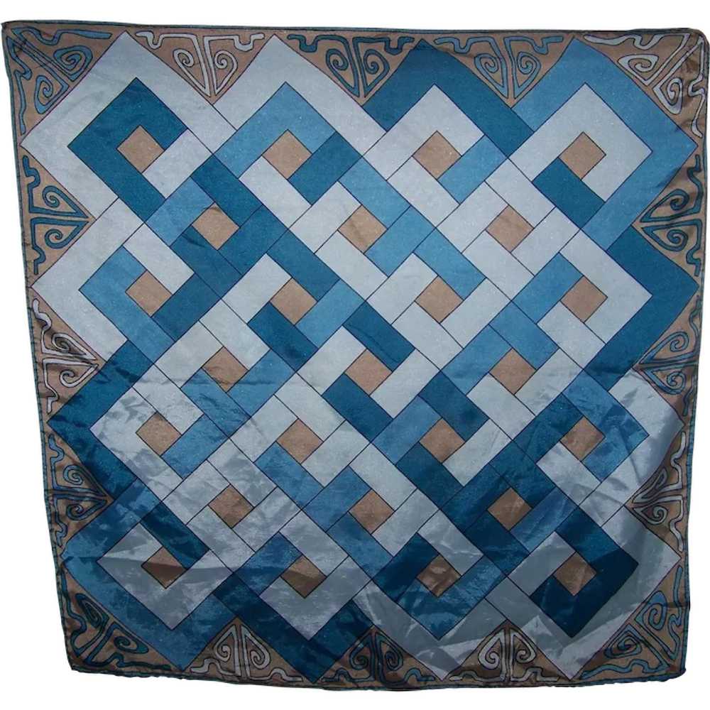 An Interesting Vintage Scarf  Geometric  Art Deco… - image 1