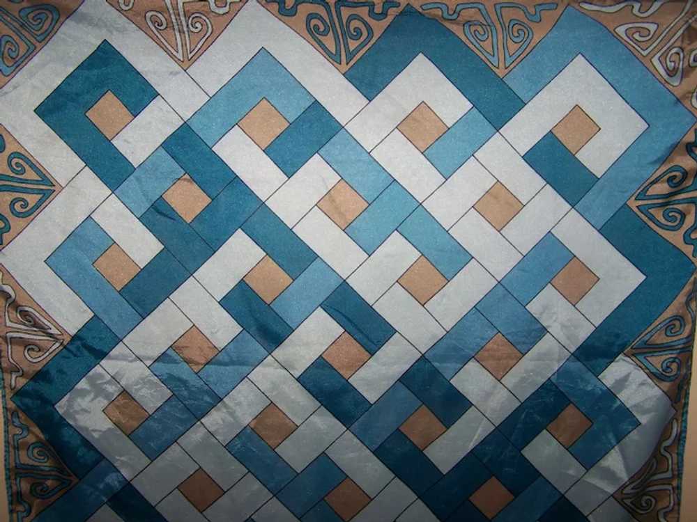 An Interesting Vintage Scarf  Geometric  Art Deco… - image 4