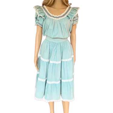 Vintage 1940s Peasant Dress