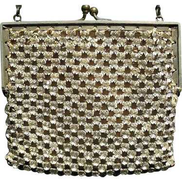 Art Deco Rhinestone Purse, Vintage Party Handbag - image 1